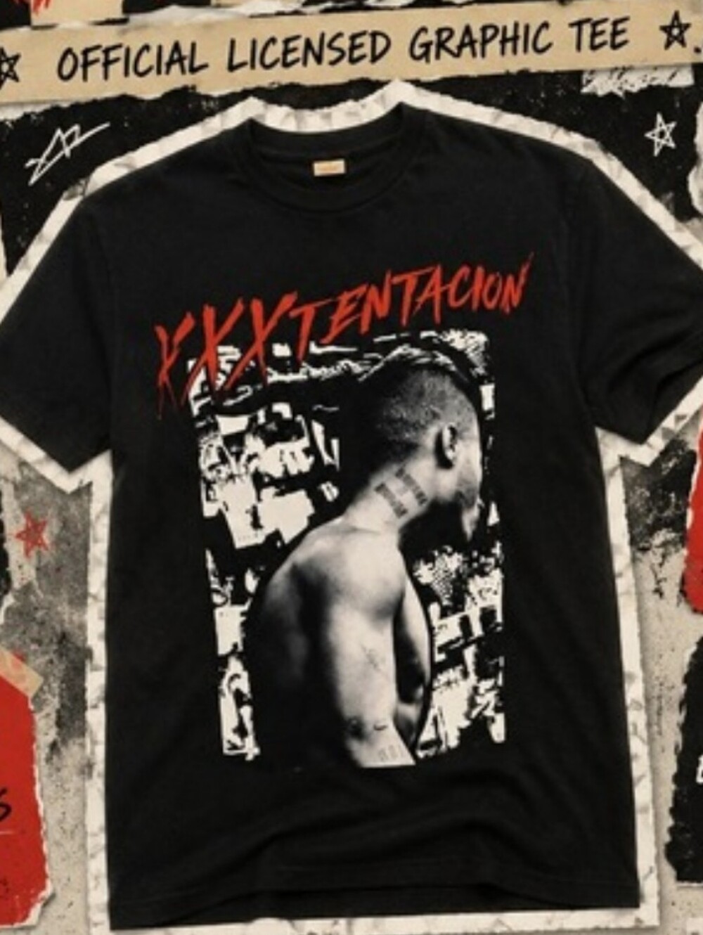XXXTentacion Official Licensed Graphic Tee‎ Black Punk Grunge Streetwear Size S